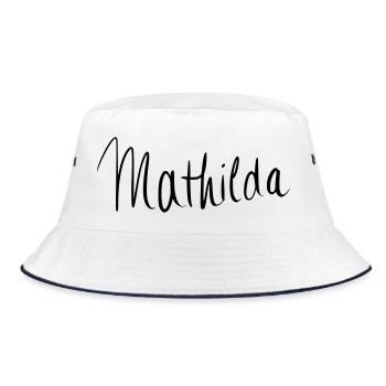Mathilda - Bucket Hat - Weiß/Navy - Vorne