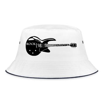 Tee shirt rock - Bob - blanc/marine - Devant