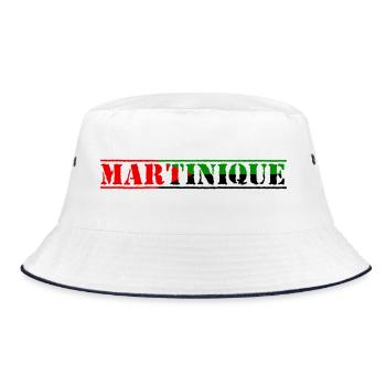 Martinique rouge vert noir - Bob - blanc/marine - Devant