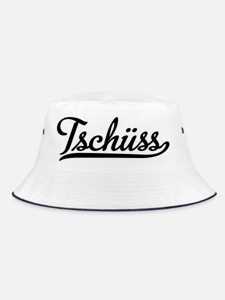 tschüss - Bucket Hat - Weiß/Navy