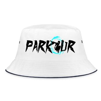 Parkour - Bucket Hat - Weiß/Navy - Vorne