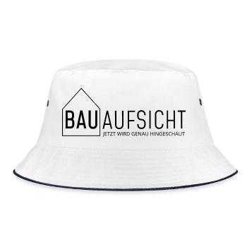 Bauaufsicht - jetzt wird genau hingeschaut! - Bucket Hat - Weiß/Navy - Vorne