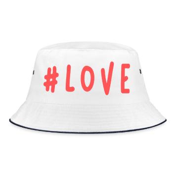 JUST MARRIED. LONG LIVE THE MARYS. VALENTINE'S DAY - Bucket Hat - white/navy - Front