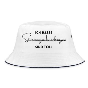 I hate mood swings are great - Bucket Hat - white/navy - Front