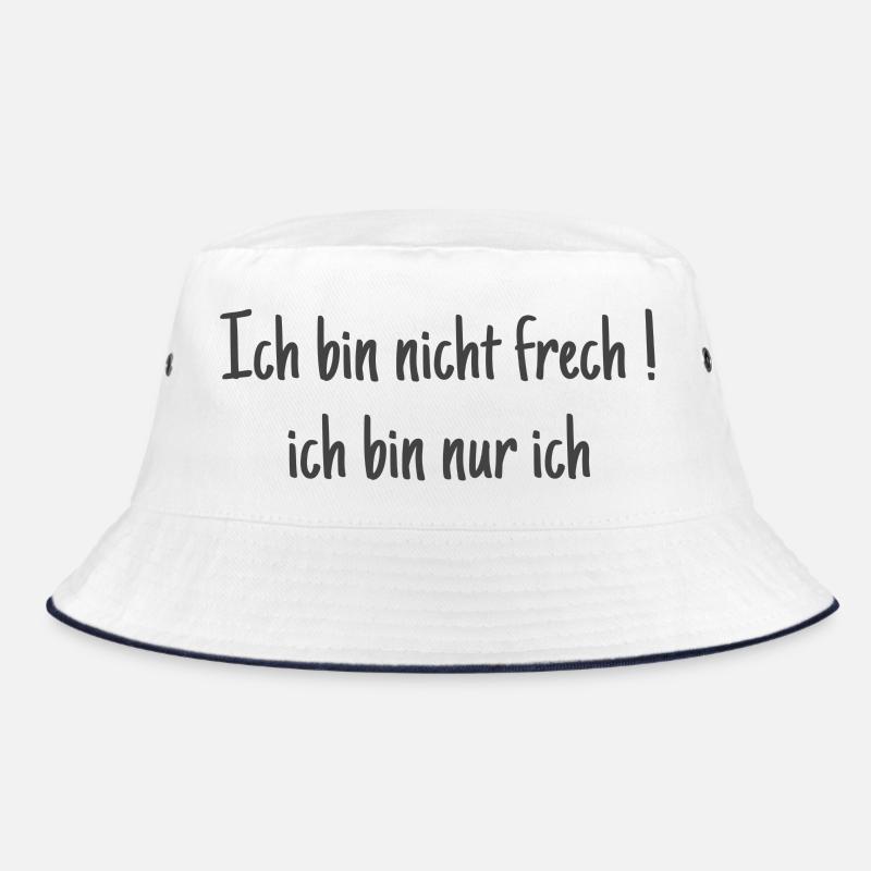 Ich bin nicht frech ! Ich bin ich - Bucket Hat - Weiß/Navy