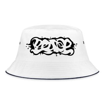 Peace - Bucket Hat - white/navy - Front