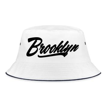 Brooklyn Shirt - Bucket Hat - white/navy - Front
