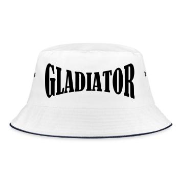 gladiator shirt - Bucket Hat - Weiß/Navy - Vorne