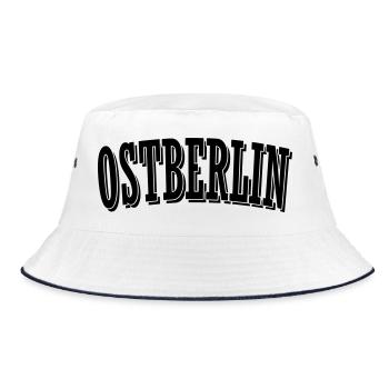 ostberlin shirt - Bucket Hat - Weiß/Navy - Vorne