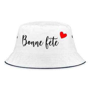 BONNE FÊTE MAMAN. MAMAN. FÊTE DES MÈRES. JE T'AIME - Bob - blanc/marine - Devant