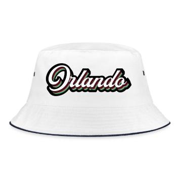 Orlando Rainbow Script - Bucket Hat - white/navy - Front