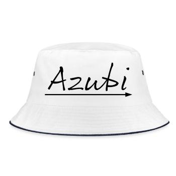 Design Azubi arrow schwarz - Bucket Hat - Weiß/Navy - Vorne
