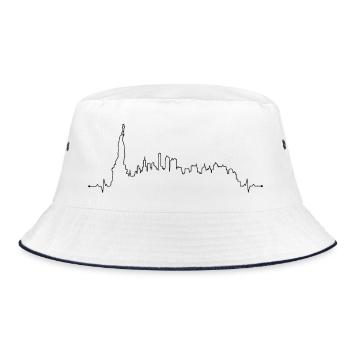 design_missing_request - Bucket Hat - white/navy - Front