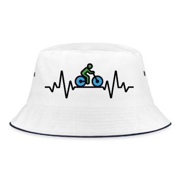 Cycliste très sportif - Bob - blanc/marine - Devant