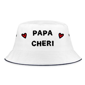 FROHER VATERTAG. PAPA. VATERTAG. VATER - Bucket Hat - Weiß/Navy - Vorne