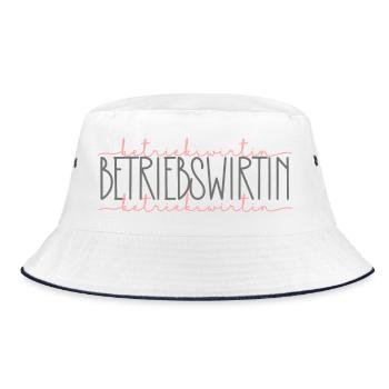 Betriebswirtin Geschenk Weiterbildung Beruf - Bucket Hat - Weiß/Navy - Vorne