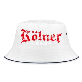 Kölner Jungs - Bucket Hat - Weiß/Navy - Vorne