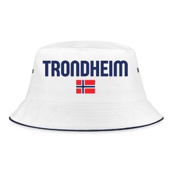 Trondheim, Norvège, Conception du drapeau - Bob - blanc/marine - Devant