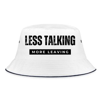 less talking  - Bucket Hat - white/navy - Front