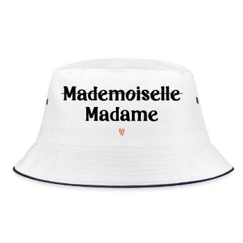 Mademoiselle Madame - Bucket Hat - white/navy - Front