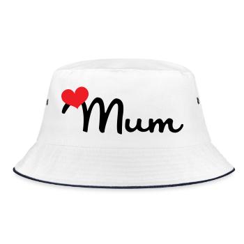 Maman d'Amour - Mother's Day - Bucket Hat - white/navy - Front