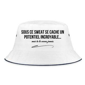 Sous ce sweat se cache un potentiel incroyable - Bob - blanc/marine - Devant