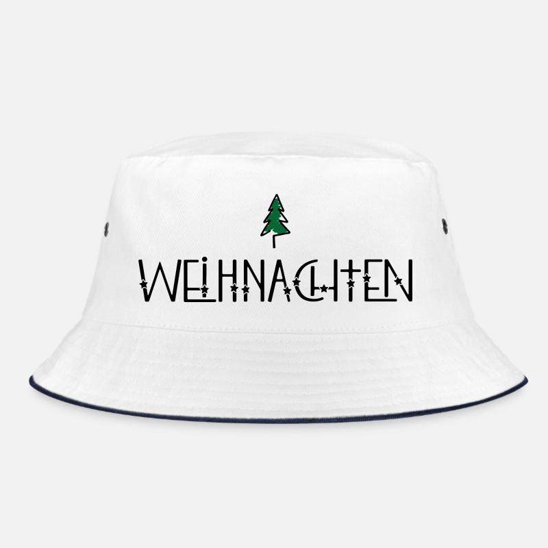 Endlich Weihnachten - Bucket Hat - Weiß/Navy