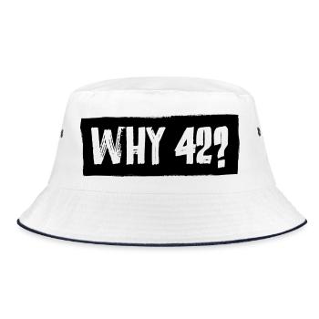 The question of the answer to everything? - Bucket Hat - white/navy - Front