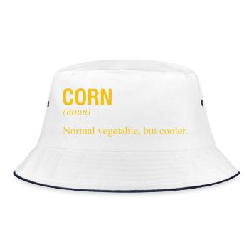 CORN - Bucket Hat - white/navy - Front