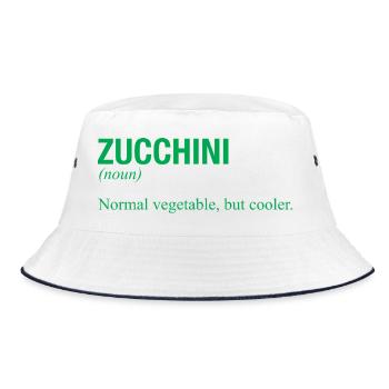 ZUCCHINI - Bucket Hat - Weiß/Navy - Vorne
