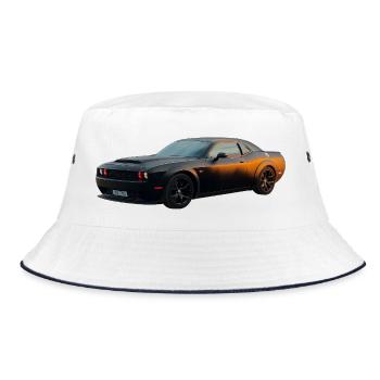 US Car - Bucket Hat - white/navy - Front