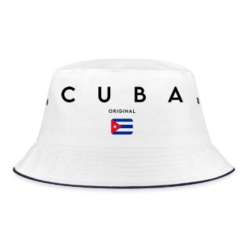 Cuban pride, minimalist sleek design - Bucket Hat - white/navy - Front