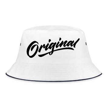 Original - Bucket Hat - white/navy - Front