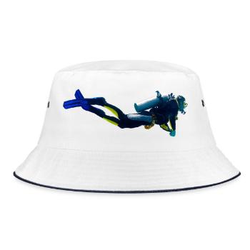 Diver - Bucket Hat - white/navy - Front