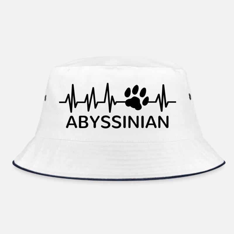 Abessinier Katze Herzschlag Pfotenabdruck Pfote Bucket Hat