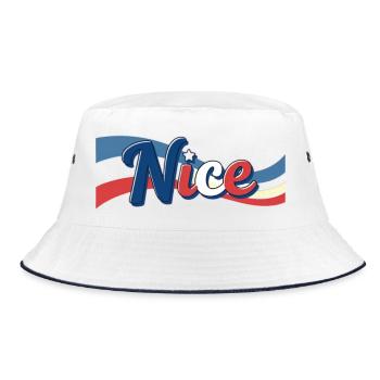 Der Glacenstand von Nizzaq - Bucket Hat - white/navy - Front