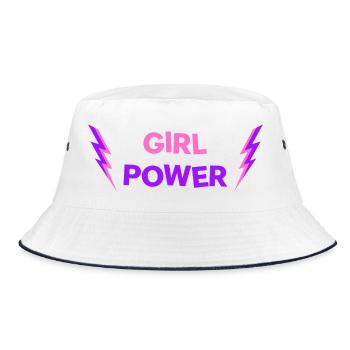 GIRL POWER - porte-bonheur pour les filles et les femmes - Bob - blanc/marine - Devant