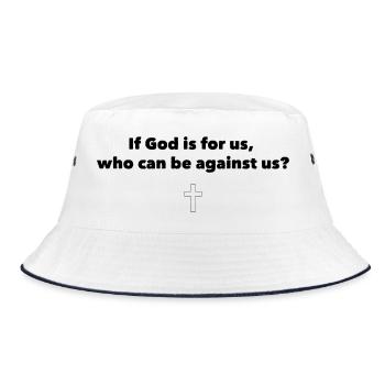 If God Is With Us - Bucket Hat - white/navy - Front