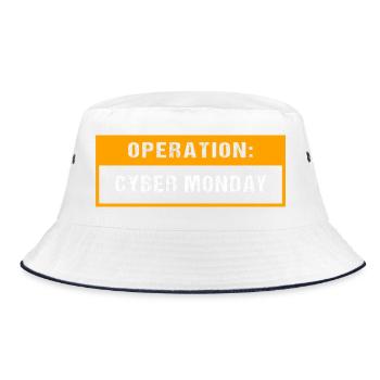 Cyber Monday shopping spree - Bucket Hat - white/navy - Front