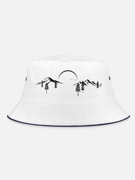 Mountain Peak Adventure Minimaliste Silhouette Art - Bob - blanc/marine - Devant