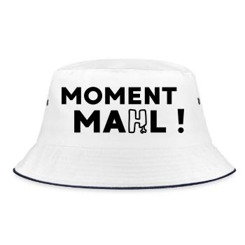 Wait a minute - Bucket Hat - white/navy - Front