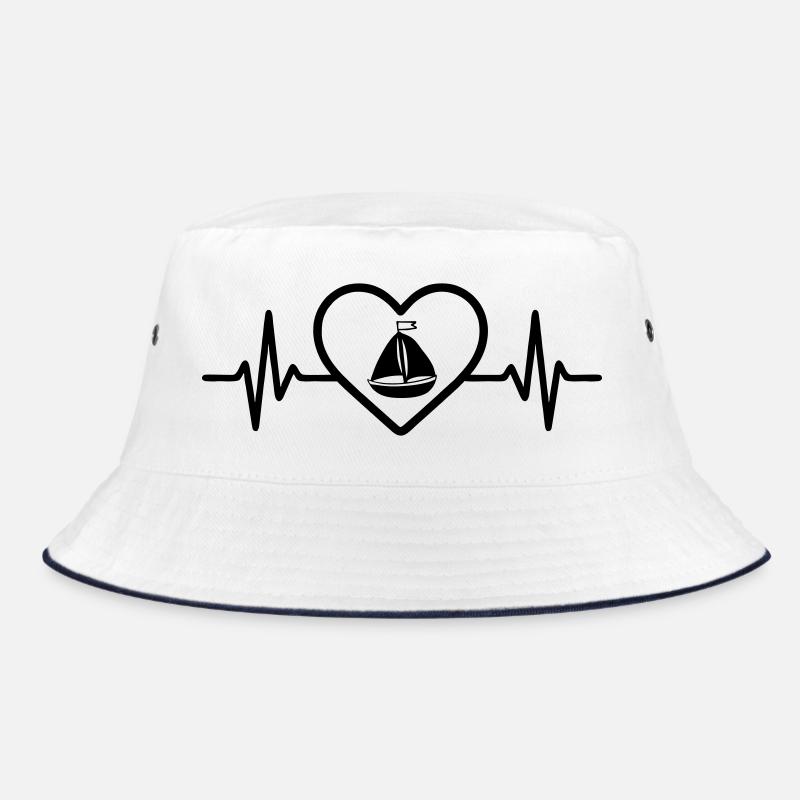 Segelboot Boot Herz Meer Bucket Hat