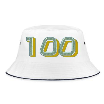 100. 100 ANS. 100e ANNIVERSAIRE. ANNIVERSAIRE 100  - Bob - blanc/marine - Devant