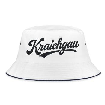 Kraichgau Region Schriftzug - Bucket Hat - Weiß/Navy - Vorne