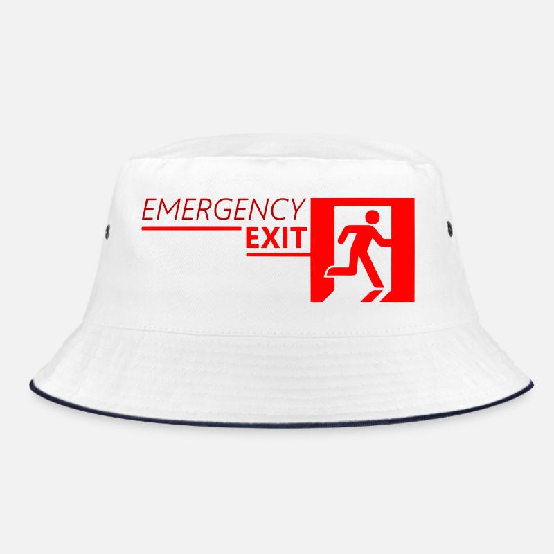 Emergency EXIT Classic Red Bucket Hat