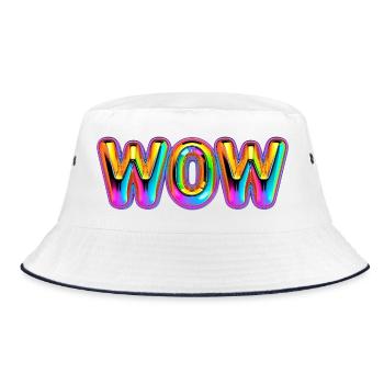 3D WOW Ballon Arc-en-ciel - Bob - blanc/marine - Devant