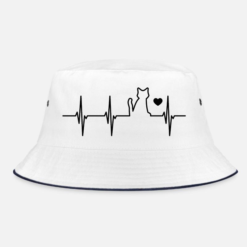 cat heartbeat Bucket Hat
