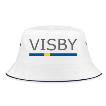Drapeau de la Suède - Visby - Sverige - Schweden - Bob - blanc/marine - Devant