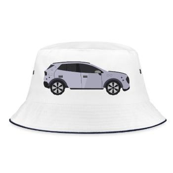 Auto - Bucket Hat - Weiß/Navy - Vorne