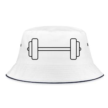 Dumbbell - Bucket Hat - white/navy - Front